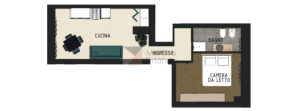 monolocale di 40 mq